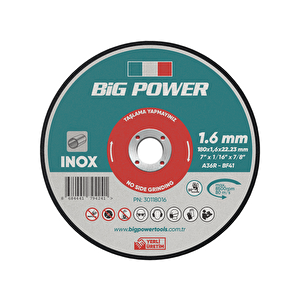 Bi̇g Power 180*1.6*22.23 Inox Kesme Taşi (5 Adet)
