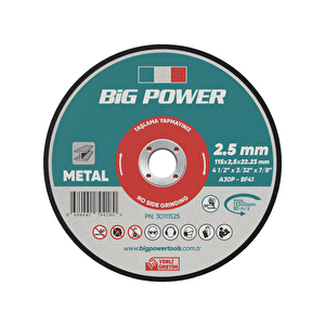Bi̇g Power 115*2.5*22.23 Metal Kesme Taşi 794180 (5 Adet)