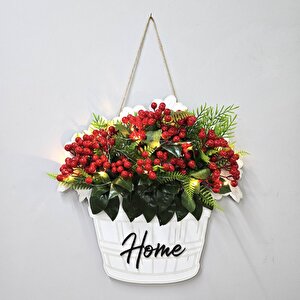 Led Işıklı Ve Kokina Çiçekli Kapı Ve Duvar Dekoru