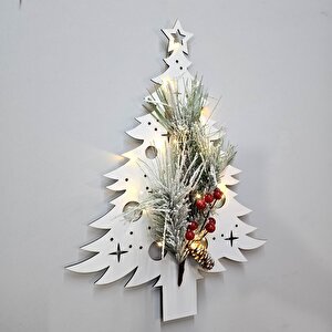 Yılbaşı Çam Ve Kokinalı, Led Işıklı Duvar Dekoru