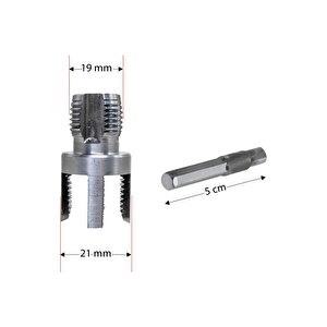 Kali̇te Pvc Pprc Boru Iç Ve Dış Diş Açma Aparatı 1/2" (20 Mm)