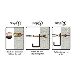 Kali̇te (5 Adet) - 40 Mm Çelik Alçıpan Dübel | Paslanmaz Jilet Tip Korniş Dübeli – Kolay Montaj