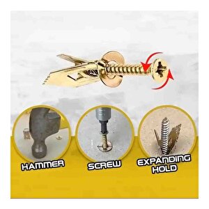 Kali̇te (5 Adet) - 40 Mm Çelik Alçıpan Dübel | Paslanmaz Jilet Tip Korniş Dübeli – Kolay Montaj