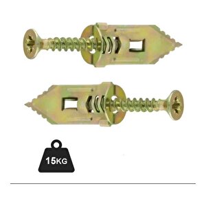 Kali̇te (5 Adet) - 40 Mm Çelik Alçıpan Dübel | Paslanmaz Jilet Tip Korniş Dübeli – Kolay Montaj