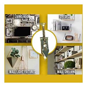 Kali̇te (5 Adet) - 28mm Çelik Alçıpan Dübel | Paslanmaz Jilet Tip Korniş Dübeli – Kolay Montaj