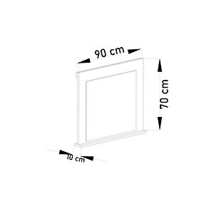Df06102 Raflı Dekoratif Duvar Aynası Makyaj Aynası