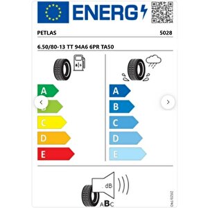 6.50/80-13 Tt 94a6 6pr Ta50 Çapa Makinesi Lastiği (üretim Tarihi:2025) 50282025