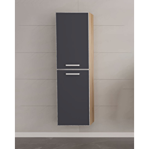 Salerno 40 Cm Banyo Boy Dolabı Mat Antrasit