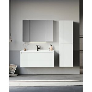 Orka Likya 65 Cm Banyo Dolabı Takımı Mat Beyaz