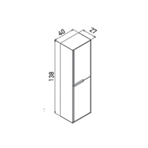 Craft 40 Cm Banyo Boy Dolabı Antrasit