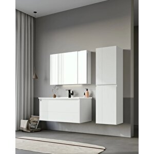 Likya 40 Cm Banyo Boy Dolabı Mat Beyaz