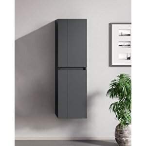 Likya 40 Cm Banyo Boy Dolabı Mat Antrasit