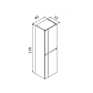 Orka Likya 40 Cm Banyo Boy Dolabı Mat Antrasit