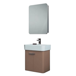 Orbit 55 Cm Banyo Dolabı Takımı Parlak Vizon