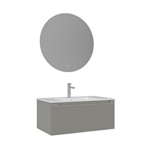 Olbia 80 Cm Banyo Dolabı Takımı Mat Kaşmir