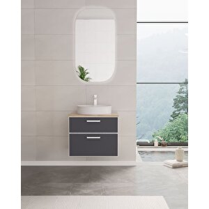 Salerno 60 Cm Banyo Dolabı Takım Mat Antrasit