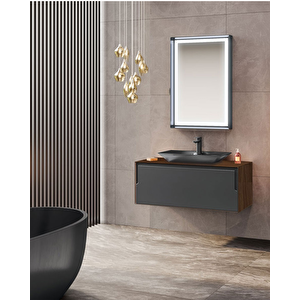 Craft 80 Cm Banyo Dolabı Takımı Antrasit