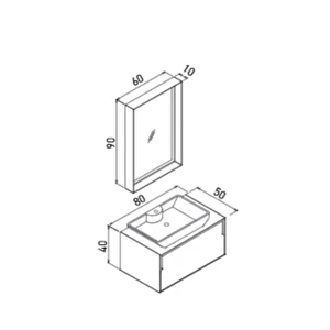 Craft 80 Cm Banyo Dolabı Takımı Antrasit