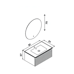 Olbia 100 Cm Banyo Dolabı Takımı Mat Beyaz