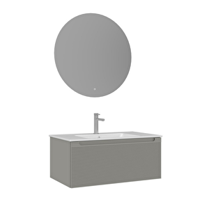 Olbia 100 Cm Banyo Dolabı Takımı Mat Kaşmir