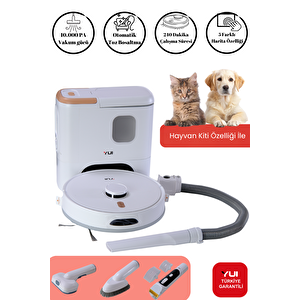 Rs16 Pro Max Pet Kit Özellikli Akıllı Robot Vacuum & Mop Süpürge Beyaz (yui Türki̇ye Garanti̇li̇)