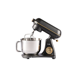 M122 1800 W 6 Litre Alüminyum Döküm Hamur Makinesi Stand Mikser Koyu Gri Gold