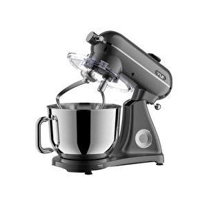 M122 Plus Easy Chef Dc Motor Stand Mikser Çift Başlıklı Hoparlör Özellikli Parlak Koyu Gri