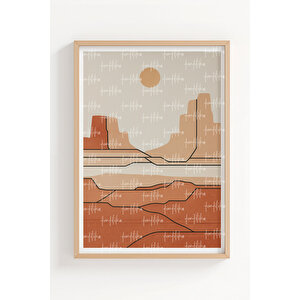 Bozkır Atı 2’li Ahşap Çerçeveli Tablo Seti - Modern Ve Minimal Dekor 21x30 cm