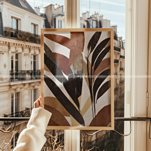 Tropikal Dokulu 2'li Ahşap Çerçeveli Tablo Seti 50x70 cm