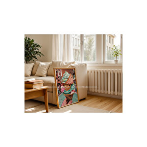 Asya Sokak Lezzetleri 2 Parçalı Ahşap Çerçeveli Tablo Seti 50x70 cm