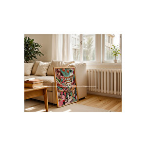 Asya Sokak Lezzetleri 2 Parçalı Ahşap Çerçeveli Tablo Seti 21x30 cm