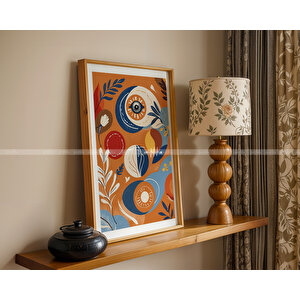 Canlı Renkler Ahşap Çerçeveli 2'li Tablo Seti 30x42 cm