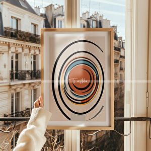 Modern Geometrik Çizgiler Ahşap Çerçeveli 2'li Tablo Seti 50x70 cm