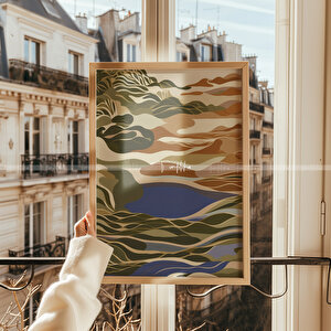 Doğanın Renkleri 2'li Ahşap Çerçeveli Tablo Seti 21x30 cm