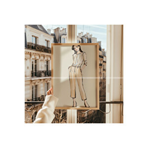 Moda Tasarım 2'li Ahşap Çerçeveli Tablo Seti-2 30x42 cm