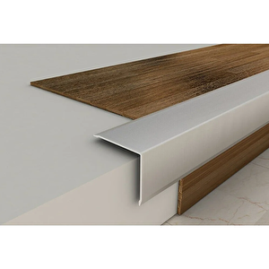 Gri Metal Merdiven Basamak Profili Çıtası Köşebenti Pahlı Bitim Profili 2,5 Cm*2,5 Cm*90cm