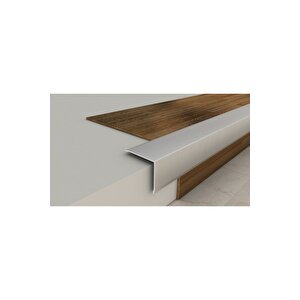 Gri Metal Merdiven Basamak Profili Çıtası Köşebenti Pahlı Bitim Profili 3cm*3cm*90cm