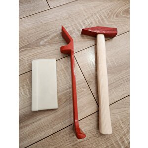 Laminant Parke Orta Döşeme Çakma Takozu 2cm*15cm Çektirme Demiri 3cm*32cm 500gr Çekiç