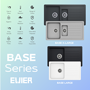 Granit Evye Base Xl Series Grey - Gri̇ (1.5 Göz) (100x50)