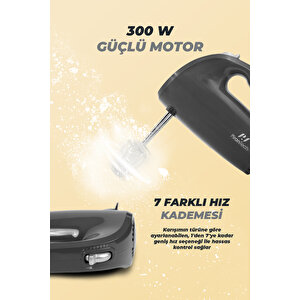 Yh-307 - 7 Kademeli Pratik El Mikseri - Paslanmaz Çelik Aparatlı