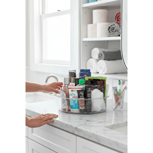 360 Derece Döner Ayarlanabilir 4 Bölmeli Şeffaf Düzenleyici Organizer Mit1292