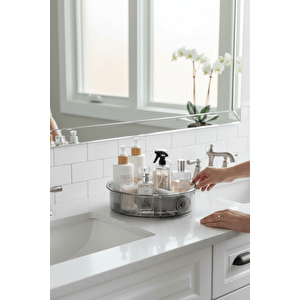 360 Derece Döner Ayarlanabilir 4 Bölmeli Füme Düzenleyici Organizer Mit1291