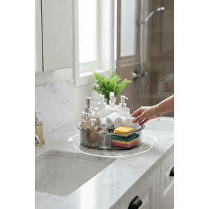 360 Derece Döner Ayarlanabilir 4 Bölmeli Füme Düzenleyici Organizer Mit1291