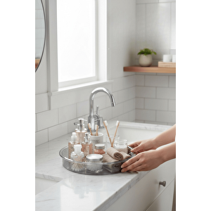 360 Derece Döner Ayarlanabilir 4 Bölmeli Füme Düzenleyici Organizer Mit1291