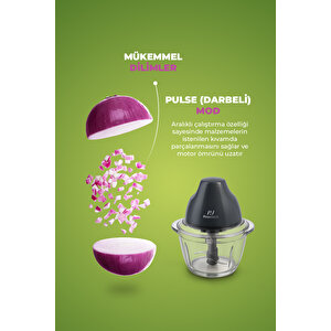 Yh-11 Cam Hazneli Rondo – Dokunmatik Çalışma – Paslanmaz Çelik Bıçak – 2 Fonksiyonlu