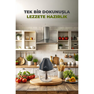 Yh-11 Cam Hazneli Rondo – Dokunmatik Çalışma – Paslanmaz Çelik Bıçak – 2 Fonksiyonlu