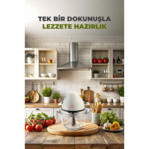 Yh-11 Cam Hazneli Rondo – Dokunmatik Çalışma – Paslanmaz Çelik Bıçak – 2 Fonksiyonlu