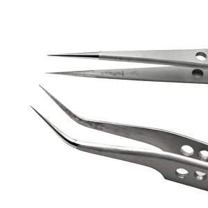 Ipek Kirpik Cımbız Seti Antistatik Paslanmaz Çelik Kargaburun Ve Ayırma Cımbız Seti