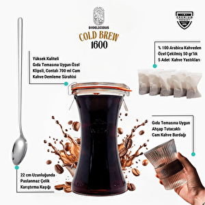 1600 Cold Brew Easy Set Evde Kolay Soğuk Kahve Demleme Kiti