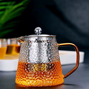 Kanlıca Zen Cam Demlik 550 Ml  6\'\'lı Çay Paketi Hediye